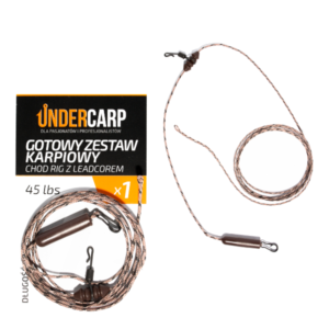 Gotowy zestaw karpiowy Chod Rig z leadcorem 45 lbs / 100 cm brązowy UNDERCARP