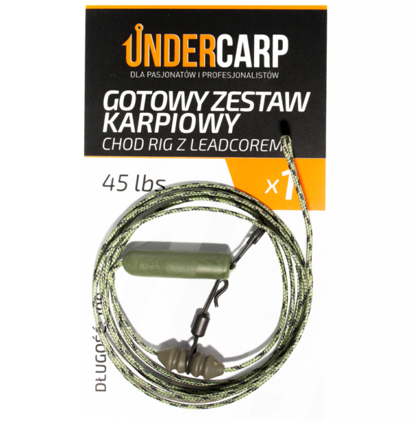 Gotowy zestaw karpiowy Chod Rig z leadcorem 45 lbs / 100 cm zielony UNDERCARP