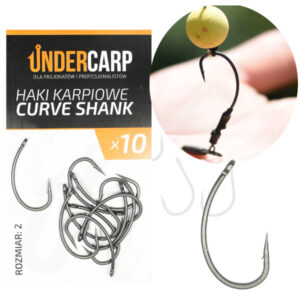 UNDERCARP TEFLONOWE HAKI KARPIOWE CURVE SHANK 2