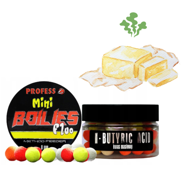 PROFESS KULKI METHOD FEEDER FLUO N-BUTYRIC ACID - SKISŁE MASŁO 8mm 60ml