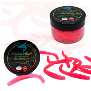 FINESSE BAIT EARTHWORM FAT CZERWONY 015