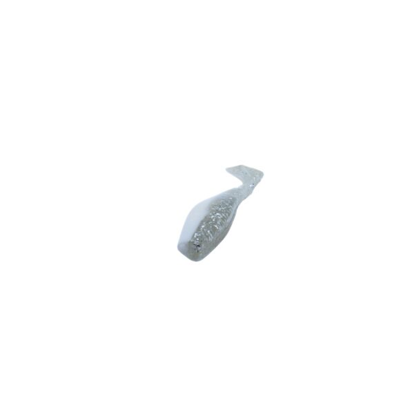 GUMA WĘDKARSKA RIPPER 10 CM  BIAŁA Z BROKATEM - obrazek 3