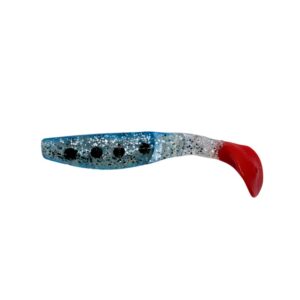 GUMA WĘDKARSKA RIPPER 12 CM NIEBIESKA Z BROKATEM