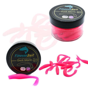 FINESSE BAIT DUCK WORM FLUORÓŻOWY 007