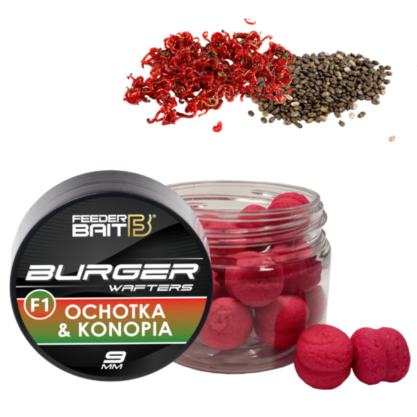 FEEDER BAIT BURGER - F1 OCHOTKA KONOPIA WAFTERS 9mm
