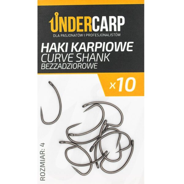 UNDERCARP HAKI KARPIOWE CURVE SHANK bezzadziorowe ROZM 4 - obrazek 2