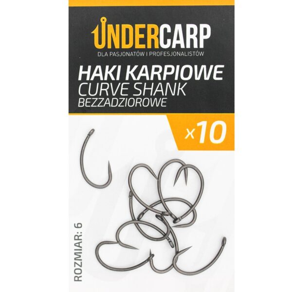 UNDERCARP HAKI KARPIOWE CURVE SHANK bezzadziorowe ROZM 6 - obrazek 2