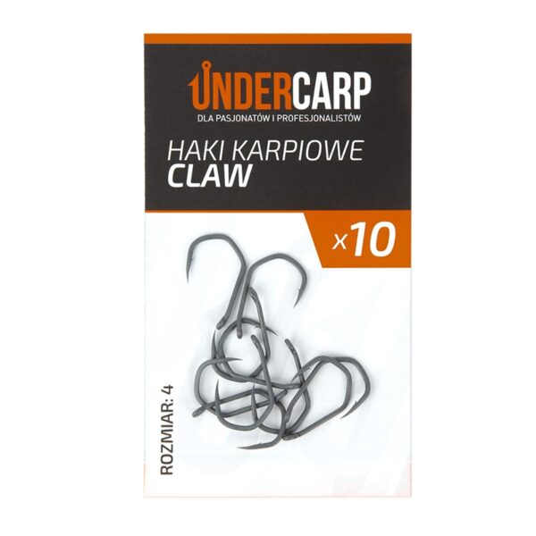 UNDERCARP TEFLONOWE HAKI KARPIOWE CLAW ROZM 4 - obrazek 2