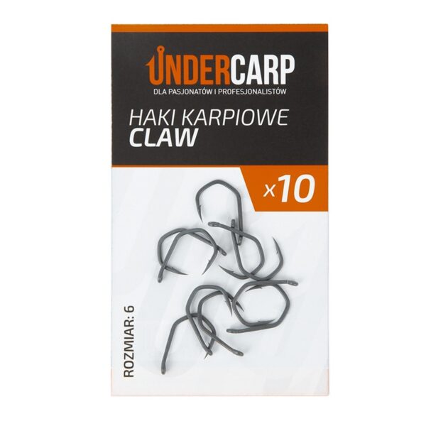 UNDERCARP TEFLONOWE HAKI KARPIOWE CLAW ROZM 6 - obrazek 2