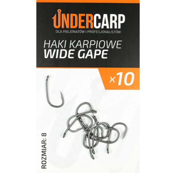 UNDERCARP TEFLONOWE HAKI KARPIOWE WIDE GAPE ROZM. 8 - obrazek 2