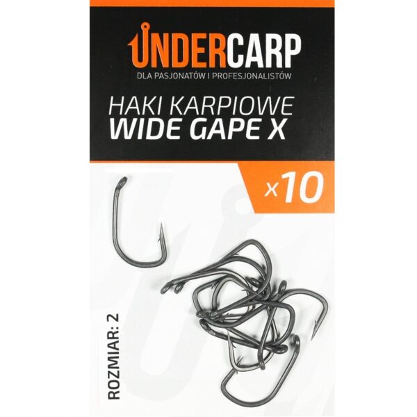 UNDERCARP TEFLONOWE HAKI KARPIOWE WIDE GAPE X ROZM 2 - obrazek 2