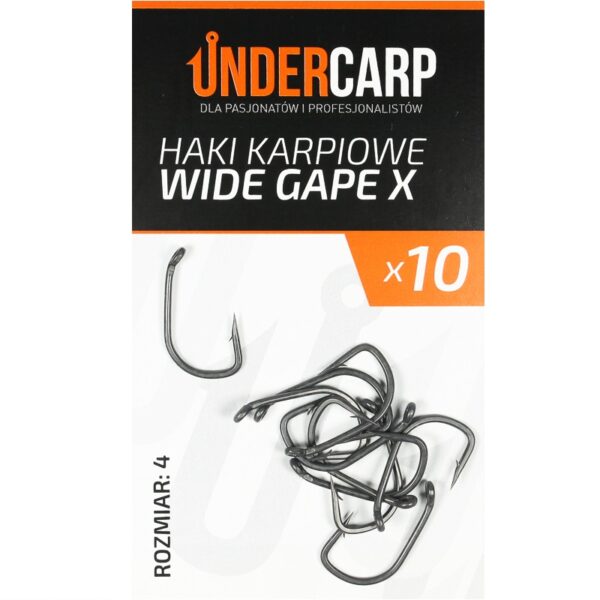 UNDERCARP TEFLONOWE HAKI KARPIOWE WIDE GAPE X ROZM 4 - obrazek 2