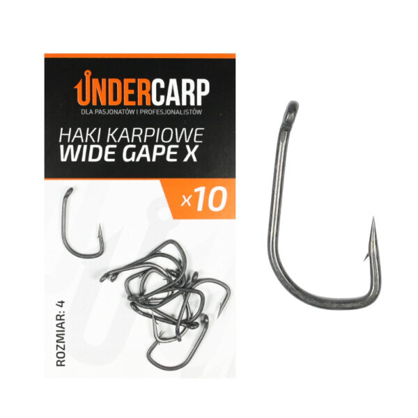 UNDERCARP TEFLONOWE HAKI KARPIOWE WIDE GAPE X ROZM 4