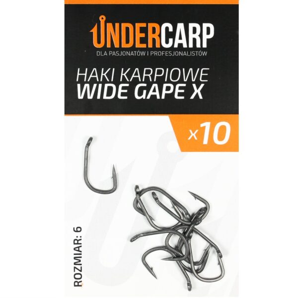 UNDERCARP TEFLONOWE HAKI KARPIOWE WIDE GAPE X ROZM 6 - obrazek 2
