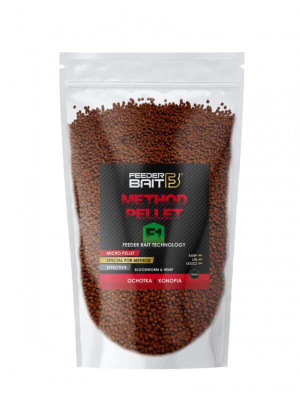 FEEDER BAIT PELLET 2 MM – F1 OCHOTKA KONOPIA 800G ZANĘTOWY DO METHOD FEEDER - obrazek 3