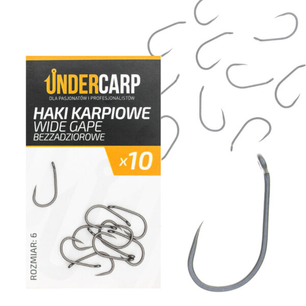 UNDERCARP HAKI KARPIOWE WIDE GAPE bezzadziorowe ROZM 6 10 szt