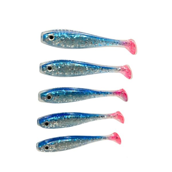 ZESTAW X5 PRZYNET OKONIOWYCH SLIM 7 CM 2.1G ATRAMENT Z BROKATEM - obrazek 2