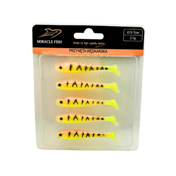 ZESTAW X5 PRZYNET OKONIOWYCH SLIM 7 CM 2.1G ORANGE TIGER - obrazek 2