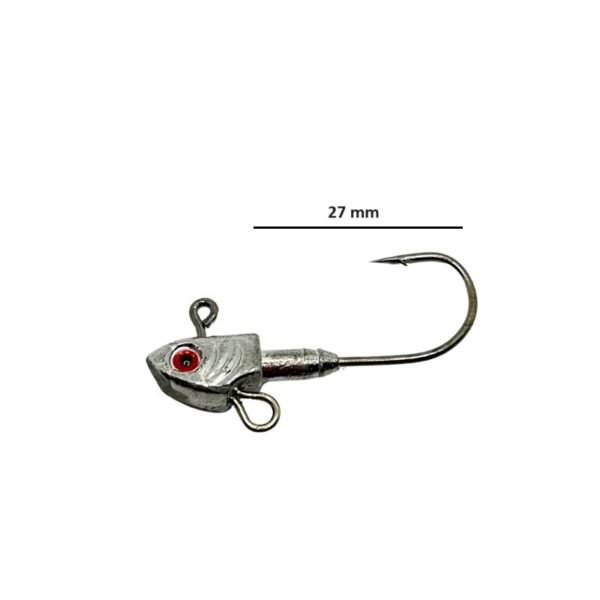 GŁÓWKA JIG 7G GŁOWA RYBY OCZU 3D HAK 2/0 - obrazek 2