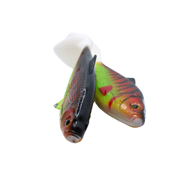 ZESTAW 2X DUŻA GUMA REAL FISH 14 CM FLUO TIGER - obrazek 5