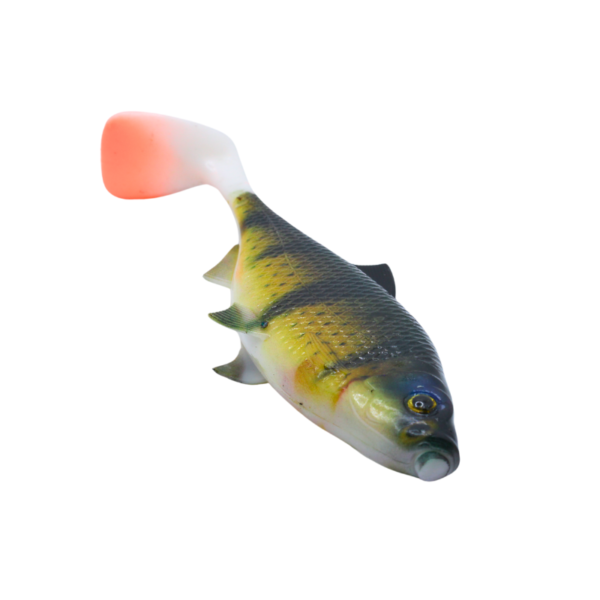 ZESTAW 2X DUŻA GUMA REAL FISH 14 CM OKOŃ BROWN - obrazek 4