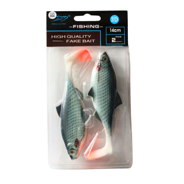 ZESTAW 2X DUŻA GUMA REAL FISH NA 14 CM PŁOĆ - obrazek 3