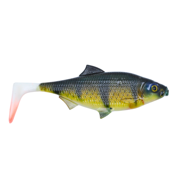 ZESTAW 2X DUŻA GUMA REAL FISH 14 CM OKOŃ BROWN - obrazek 2
