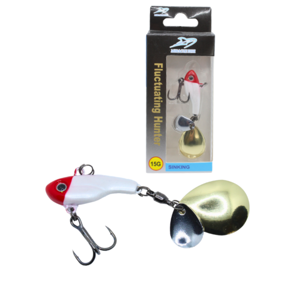 WIRUJĄCY OGONEK 15G 6,5 CM FLAGA CZERWONO-BIAŁY
