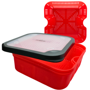 POJEMNIK KUWETA ZESTAW DO ODSĄCZANIA PELLETU 2w1 + SITKO 172x172x65
