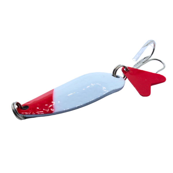 GOLURE  WAHADŁO SZCZUPAKOWE BIAŁO-CZERWONE 20G 6CM - obrazek 3