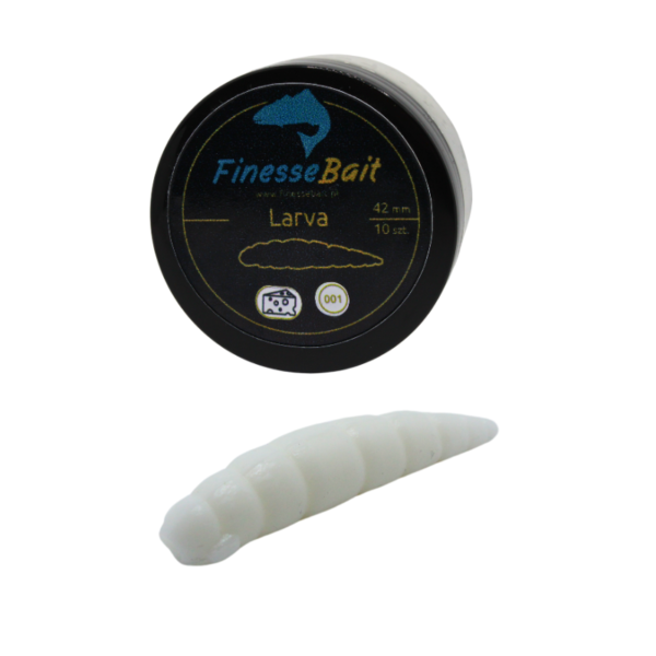 FINESSE BAIT LARVA 42MM  BIAŁA 001
