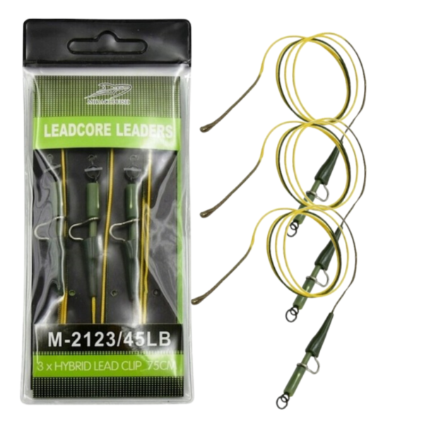MIRACLE ZESTAW KARPIOWY LEADCORE DO CIĘŻARKÓW Z KLIPSEM X3