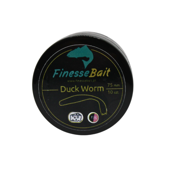 FINESSE BAIT DUCK WORM 75MM RÓŻOWO - CZARNY 135 - obrazek 2