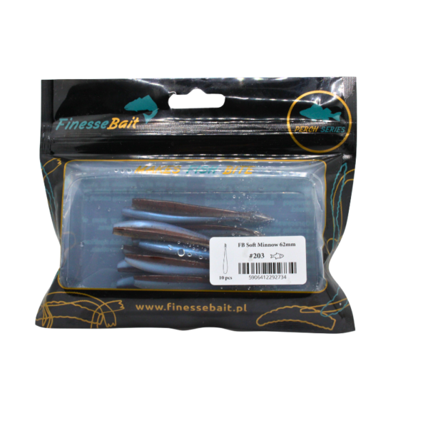 FINESSE BAIT SOFT MINNOW PRO BLUE 62 mm 203 - obrazek 2