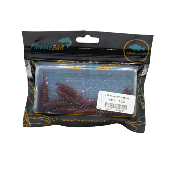 FINESSE BAIT MOUSE WORM 48 MM MOTOR OIL VIOLET 301 - obrazek 2