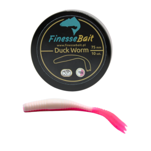 FINESSE BAIT DUCK WORM 75MM RÓŻOWO - BIAŁY 105