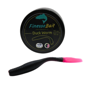 FINESSE BAIT DUCK WORM 75MM RÓŻOWO - CZARNY 135