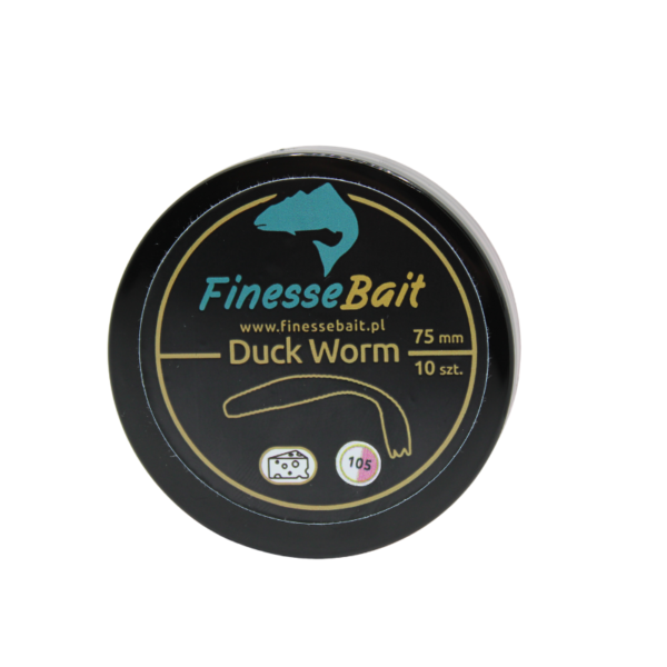 FINESSE BAIT DUCK WORM 75MM RÓŻOWO - BIAŁY 105 - obrazek 2
