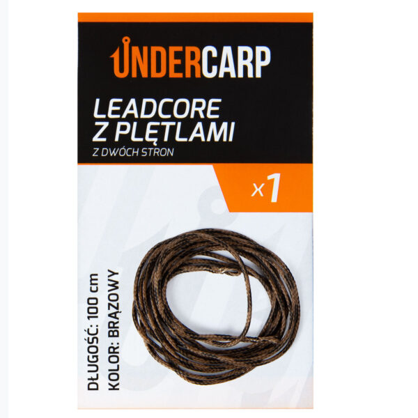 UNDERCARP LEADCORE Z PLĘTLAMI Z DWÓCH STRON BRĄZOWY 100 CM - obrazek 2