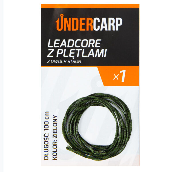 UNDERCARP LEADCORE Z PĘTLAMI Z DWÓCH STRON ZIELONY 100 CM - obrazek 2
