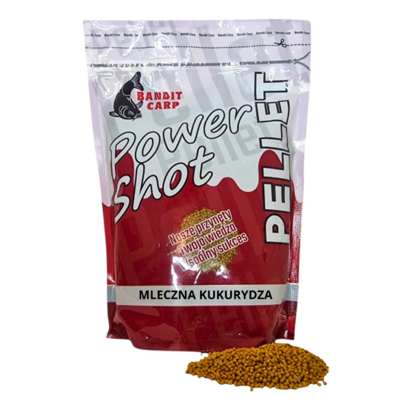 POWER SHOT PELLET 2mm MLECZNA KUKURYDZA  1kg - Bandit Carp - obrazek 2