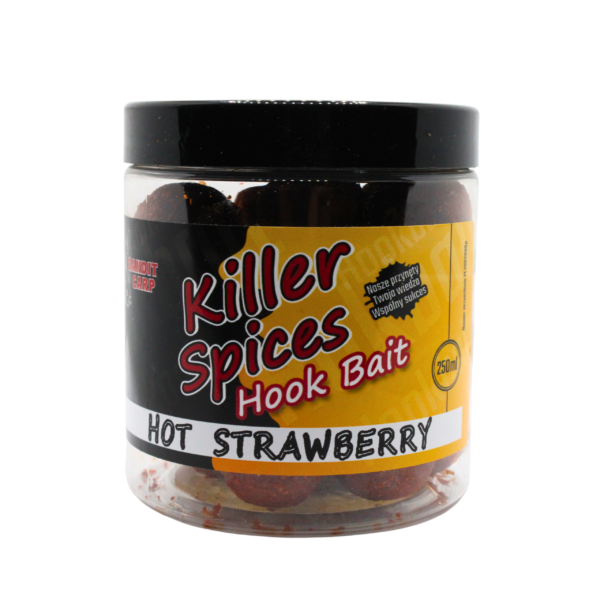 KILLER SPICES HOOK BAITS 20 mm HOT STRAWBERY 250ml - obrazek 9