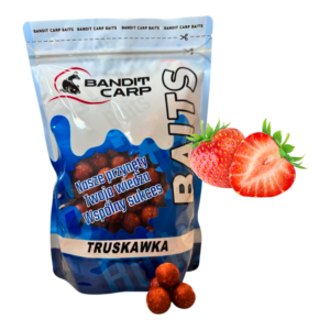 KULKI PROTEINOWE BANDIT BAITS 16mm TRUSKAWKA 1KG