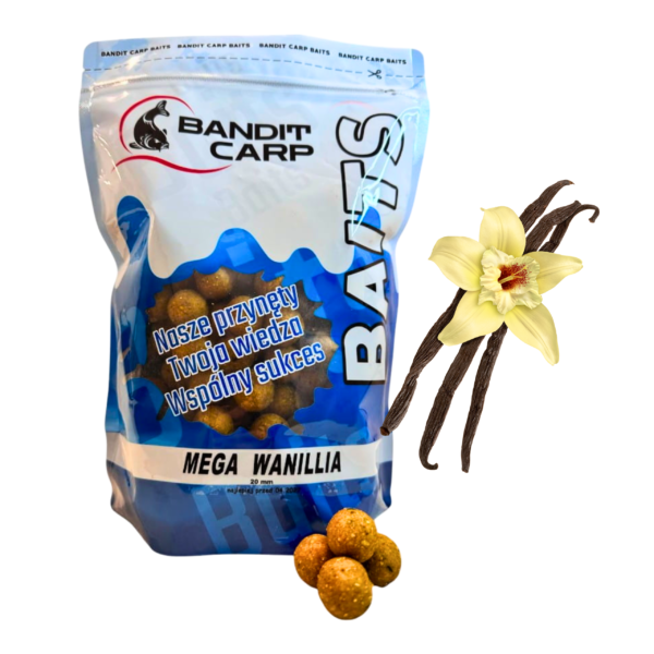 KULKI PROTEINOWE BANDIT BAITS 20m MEGA WANILIA 1KG - obrazek 2