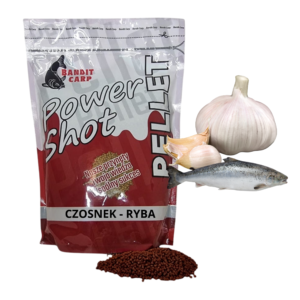 POWER SHOT PELLET 2mm CZOSNEK - RYBA 1kg - Bandit Carp