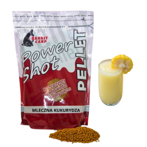 POWER SHOT PELLET 2mm MLECZNA KUKURYDZA  1kg - Bandit Carp