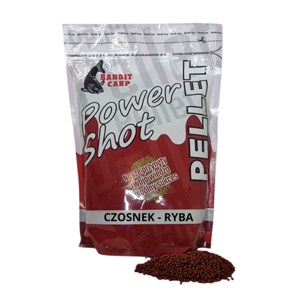 POWER SHOT PELLET 2mm CZOSNEK - RYBA 1kg - Bandit Carp - obrazek 2