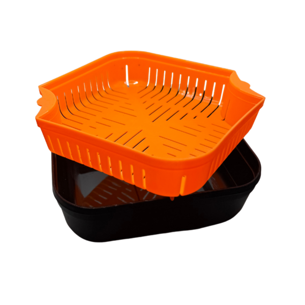 ZESTAW POJEMNIK KUWETA DO ODSĄCZANIA PELLETU 2w1 17×17×6 r. M Z SITKIEM - obrazek 5