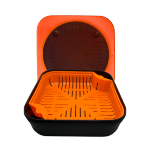ZESTAW POJEMNIK KUWETA DO ODSĄCZANIA PELLETU 2w1 17×17×6 r. M Z SITKIEM