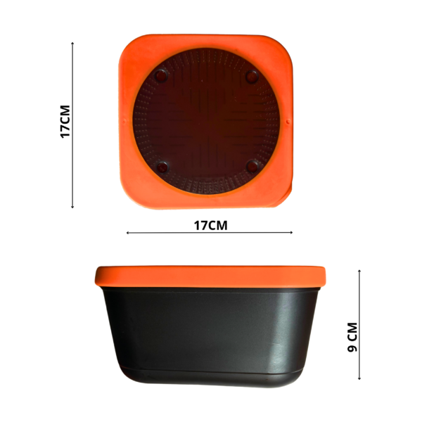 POJEMNIK KUWETA Z SITKIEM DO ODSĄCZANIA PELLETU 2w1 17x17x9  1,8l r. L - obrazek 2